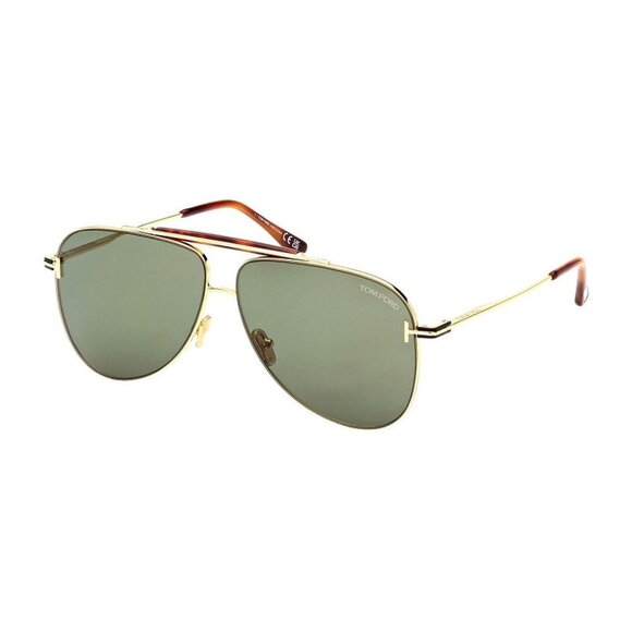 NEW TOM FORD TF1018 30N BRADY FT1018/S 30N UNISEX GOLD/GREEN SUNGLASSES TOM FORD - Picture 1 of 3